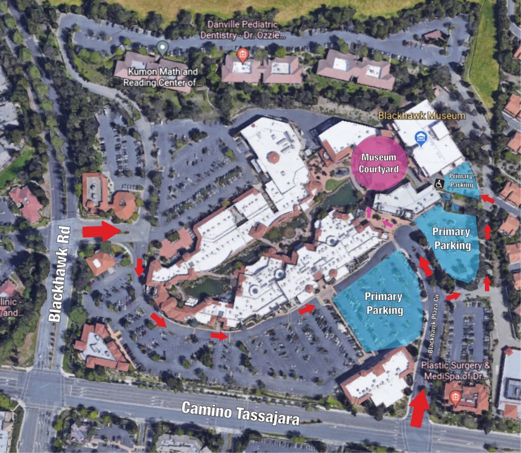 Blackhawk Museum Parking Map